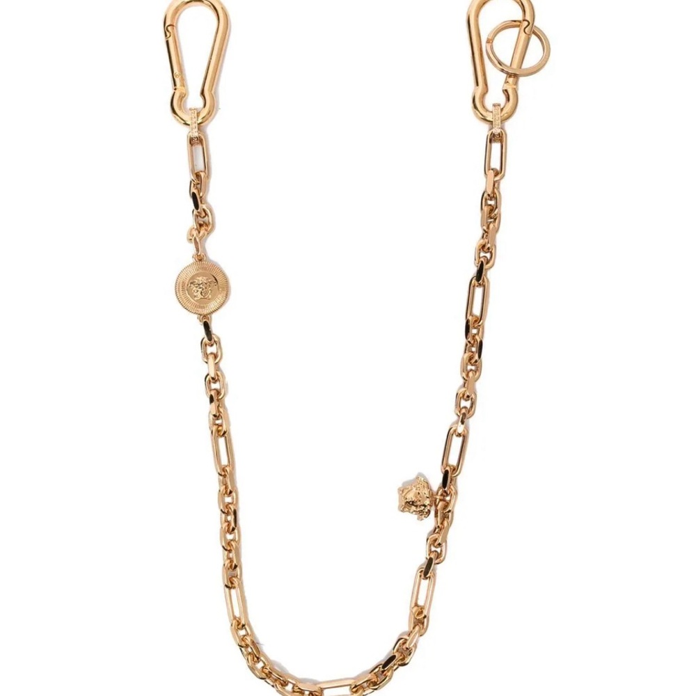 Versace Medusa-plaque detail key ring *AUTHENTIC* *NWOT*